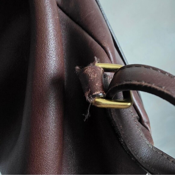 Vintage Coach Legacy Collection Leather Backpack 9858 Brown Gold 10x8x5 main image 10